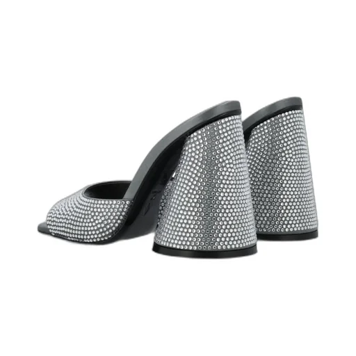 Square-Headed High-Heeled Sandals