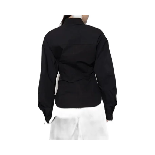 Cut-Out Corset-Style Long Sleeved Shirt