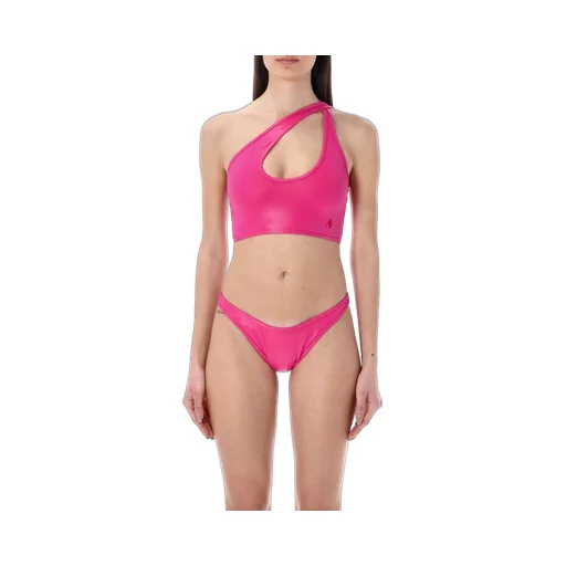 High-Shine Crossover-Strap Bikini Set