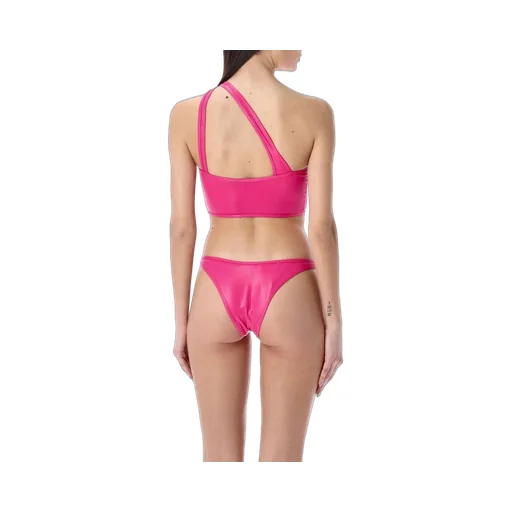 High-Shine Crossover-Strap Bikini Set