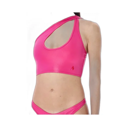 High-Shine Crossover-Strap Bikini Set