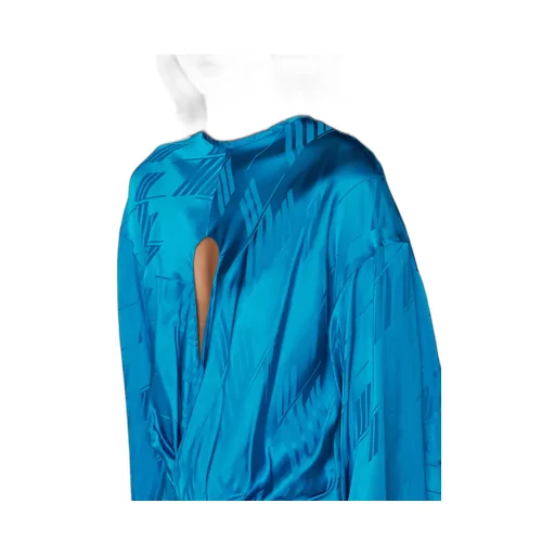 Asymmetric Hem Satin Mini Dress