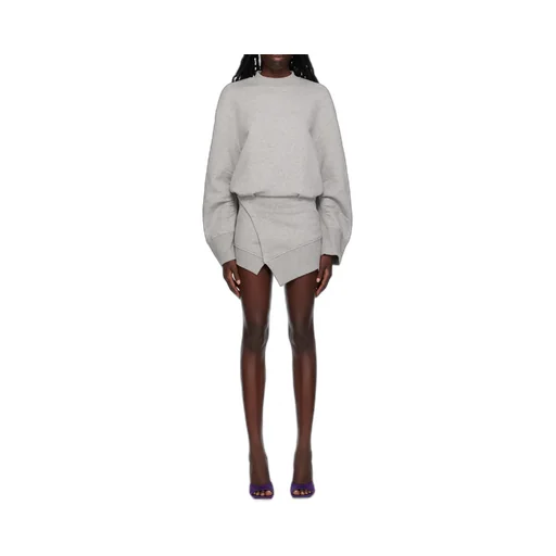 Ivory Long Sleeved Mini Dress