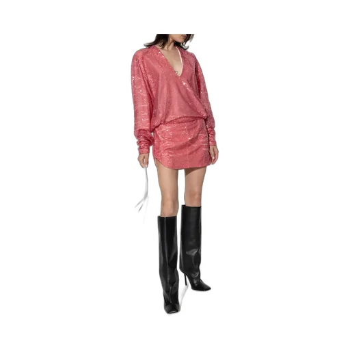 Gael Sequin-Embellished V-Neck Mini Dress