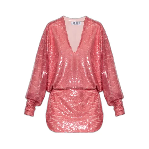 Gael Sequin-Embellished V-Neck Mini Dress
