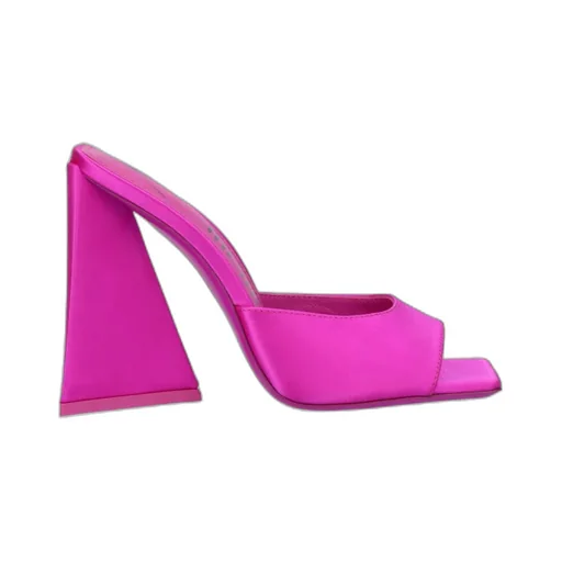 Devon Square-Toe Satin Finish Mules