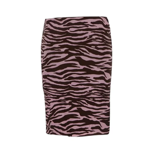 Zebra-Printed High-Waist Midi Skirt