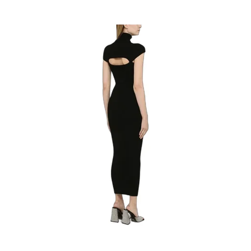 Cut-Out High-Neck Dress
