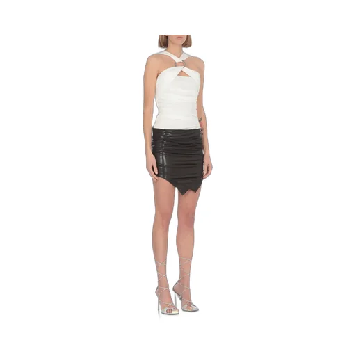 Low-Waisted Ruched Mini Skirt
