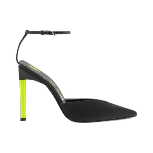 Perine Contrasting Heel Pointed Toe Pumps