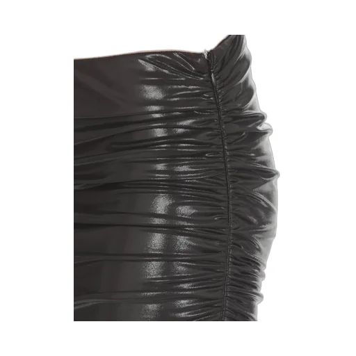 Low-Waisted Ruched Mini Skirt