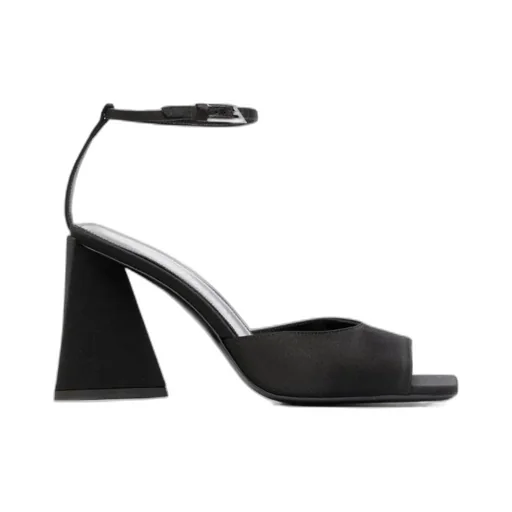 Piper Square Toe Satin Sandals