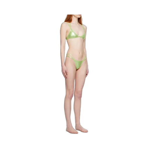 Metallic Triangle-Cup Bikini