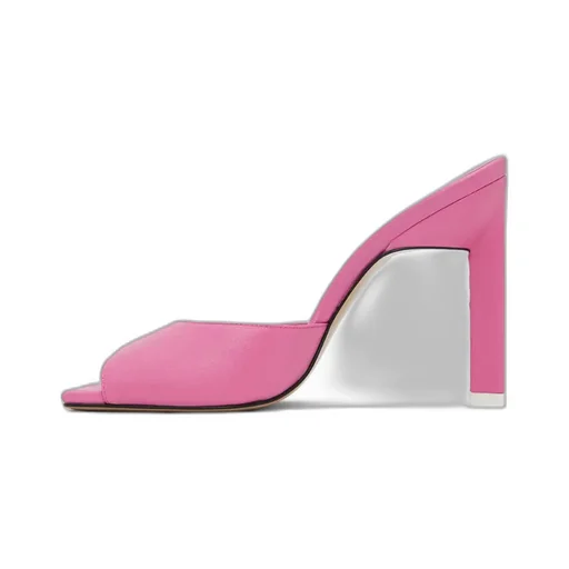 Anais Open-Toe Leather Mules