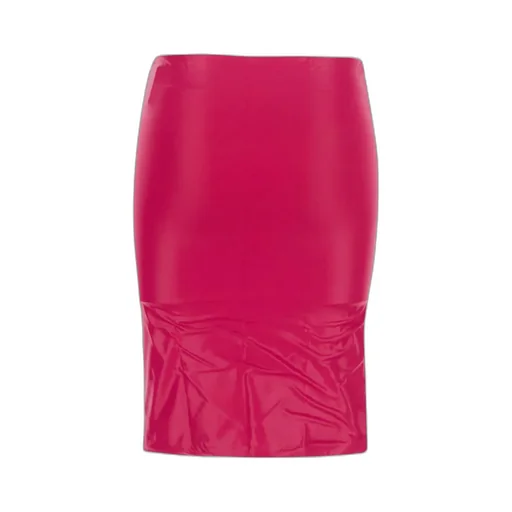 Metallic High-Waist Beach Skirt