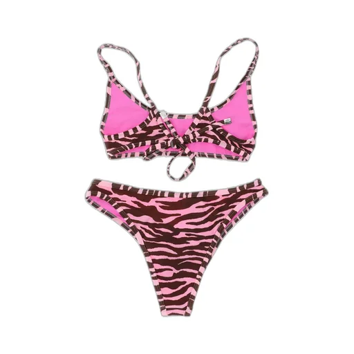 Zebra-Print Bikini Set