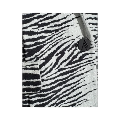 Zebra Print Single-Breasted Blazer