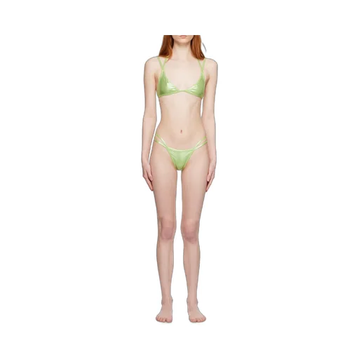 Metallic Triangle-Cup Bikini