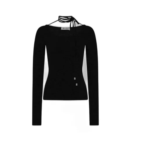 Tie-Neck Knit Top