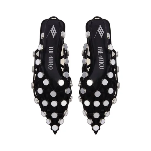 Grid Ballerina Flat Shoes