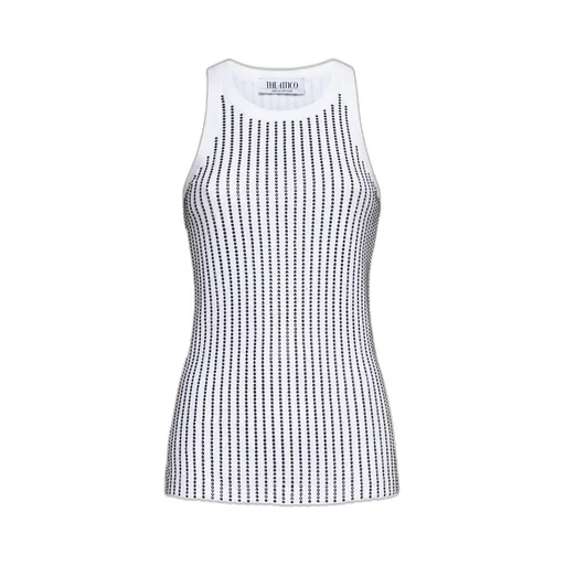 Embellished Ribbed Tank Top