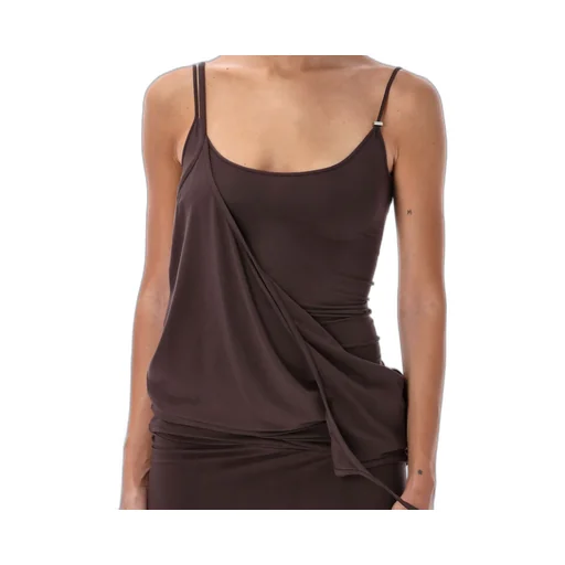 Asymmetric Jersey Midi Dress