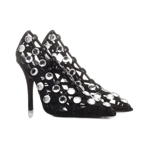 Embellished Pointed-Toe Pumps