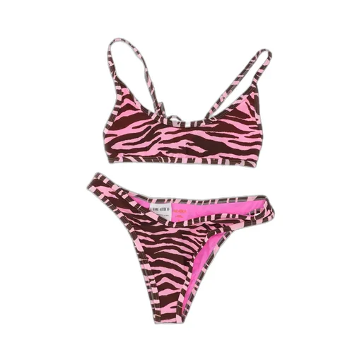 Zebra-Print Bikini Set