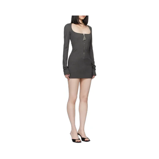 Scoop-Neck Midi Jersey Dress