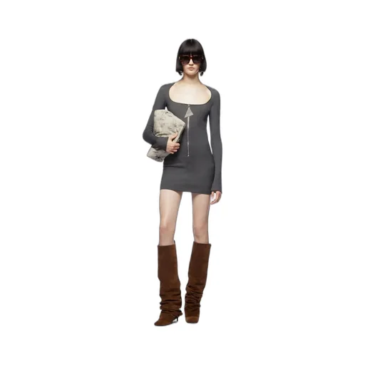 Scoop-Neck Midi Jersey Dress