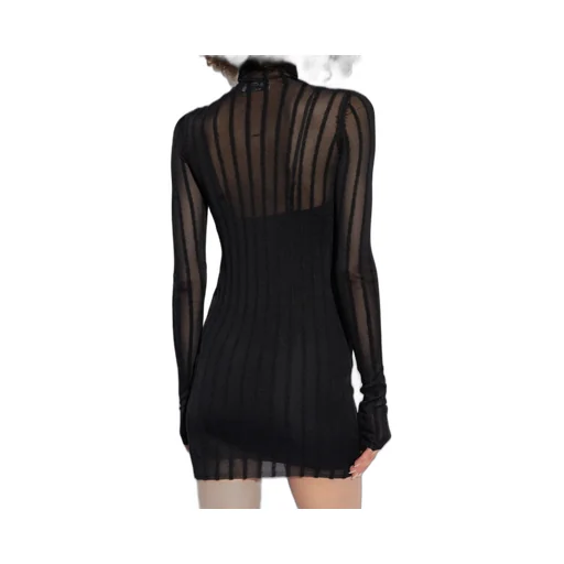 Turtleneck Striped Mini Dress