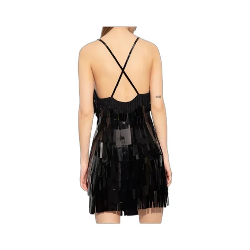 Sequinned Asymmetric Mini Dress