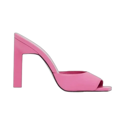 Anais Open-Toe Leather Mules