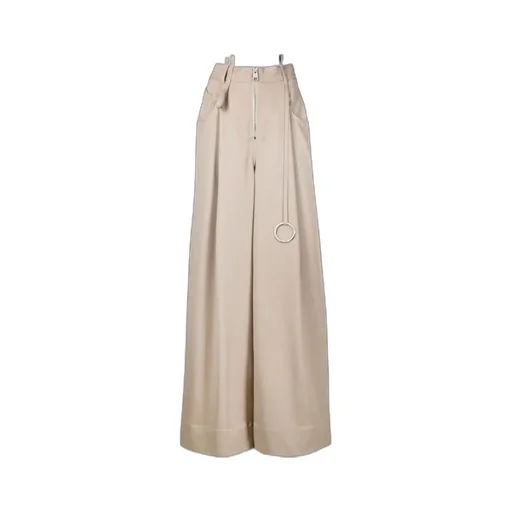 Wide-Leg Pleated Trousers