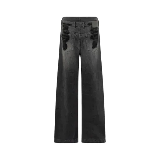 Logo Patch Wide-Leg Jeans