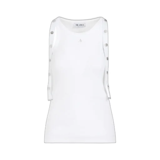 Cotton Tank Top With Stud Detail