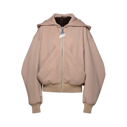 Hooded Zip-Up Bomber Jacket