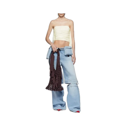 Ashton Cut-Out Detailed Wide-Leg Jeans