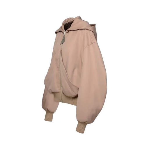 Hooded Zip-Up Bomber Jacket