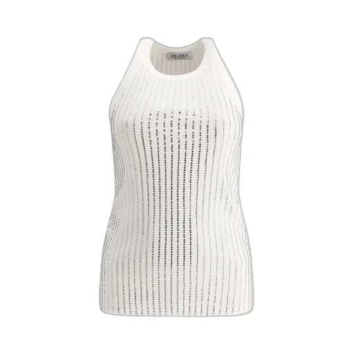Embellished Ribbed Tank Top