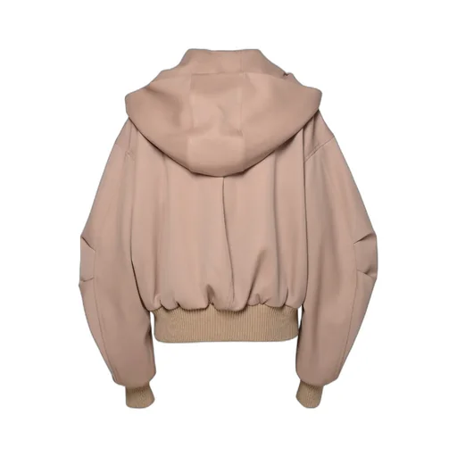 Hooded Zip-Up Bomber Jacket