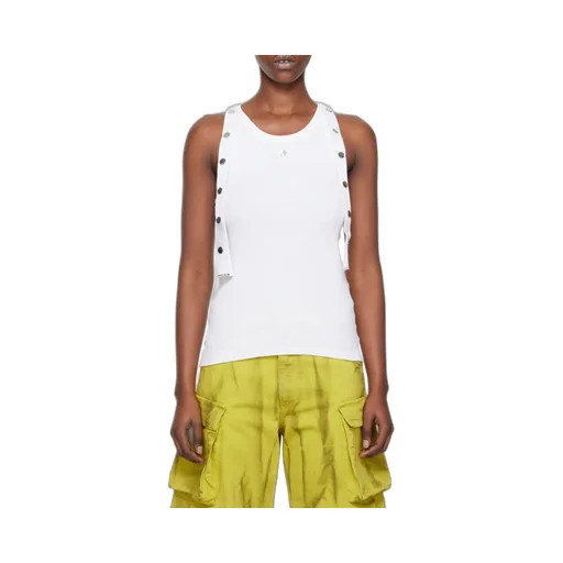 Cotton Tank Top With Stud Detail
