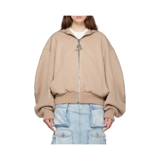 Hooded Zip-Up Bomber Jacket