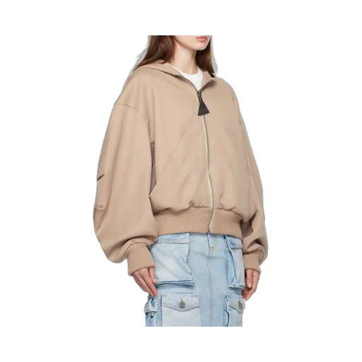 Hooded Zip-Up Bomber Jacket