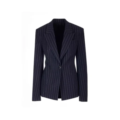 Single Breasted Striped Tailored Blazer