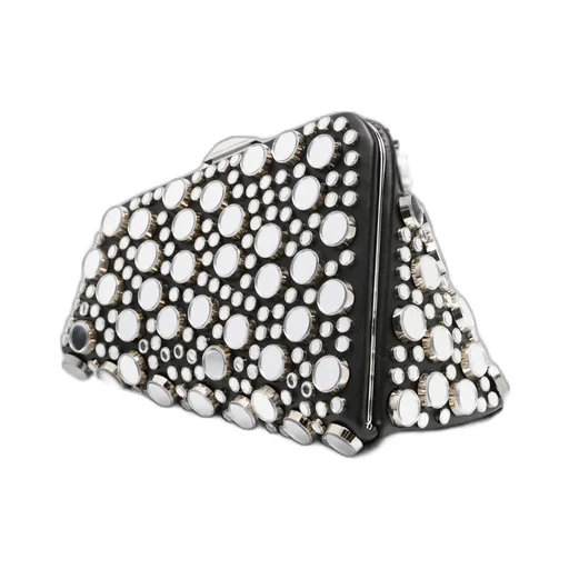 Midnight Stud-Embellished Clutch Bag