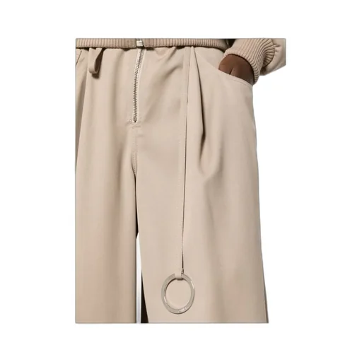 Wide-Leg Pleated Trousers
