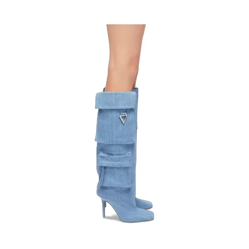Sienna Denim Heeled Boots