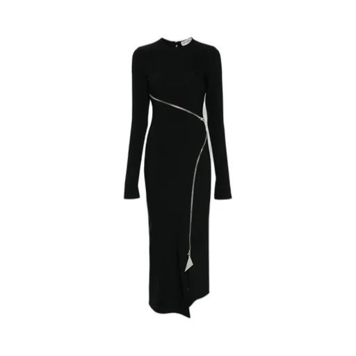 Stretch Zip-Detailed Midi Dress