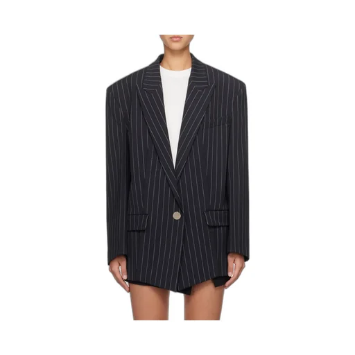 Glen Pinstriped Blazer